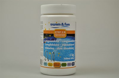 Langzaam chloor, Swim & Fun zwembad (tabletten)
